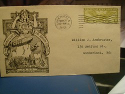 USA Zeppelines levél 1933