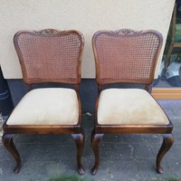 Neobarokk rattan székek párban