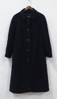 0V142 Régi fekete gyapjúkasmír női kabát
