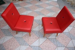 Retro piros műbőr sky szék fotel pár