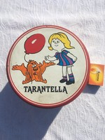 Tarantella - régi fém doboz (retro) - Édes Sütemény 88,50 Ft -os felirat matrica - Pom Pom