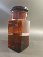 Régi nagyméretű (23cm!) barna patika üveg