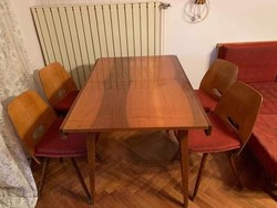 Tatra Nabytok retro, modernista étkező, 60-as évek, asztal