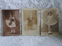 Gyerek fotók, portrék, '20-as - '30-as évek,  3 db együtt