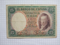 Ritka 25  Peseta Spanyolország 1931 !! 