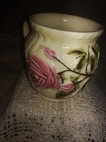 Pink faience cup