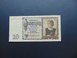 20 márka 1939 Horogkeresztes bankjegy !!!