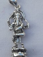 Ganèsa nagymèretű ezüst medál szobor