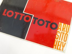 mariskabest részére átállítva!!! Eredeti retro fém reklámtábla - Lotto Toto Árusítóhely