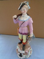 Antik Rudolstadt Ernst Bohne Sohne figura Porcelán a legelsők  közül ca 200 éves