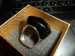 Design ezüst gyűrű / onix
