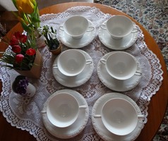 Rosenthal fehér leveses csészék 6 db