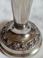 Vintage vastagon ezüstözött váza
