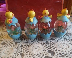 Felrázós, csillámos tojás,  kék, húsvéti dekoráció