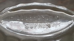Antik szecessziós likőrös palack(Hillebrand Vince Soproni Likőrgyár)
