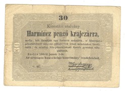 30 Harmincz pengő krajczárra Kossuth bankó 1848 2.