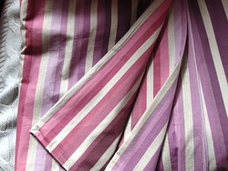 Purple beige mallow cyclamen striped duvet cover
