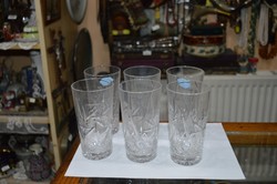 6 darab kristály üdítős pohár