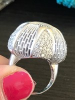 Hatalmas kosaras ezüst gyűrű 925 belső átmérő:18mm