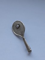 Antik .800-as tenisz kitűző (jelzett)