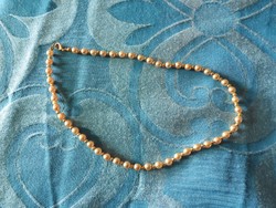 Single row antique pearl necklace - pearl necklace with two types of pearls