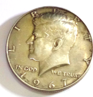 Kennedy ezüst half dollár 1967