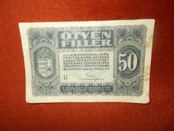50 fillér papírpénz 1920