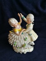 Régi német porcelán figura, a táncoló pár