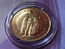 1911 arany magyar 10 korona,szép darab 3,39 gramm 0,900