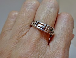 Szép régi görög mintás  ezüstgyűrű
