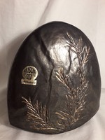 Kiváló ajándék! Ruscha Art Designe  bronz barna színű jelzett  kerámia váza kézműves