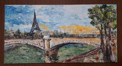 Párizsban-Eiffel torony különleges festmény