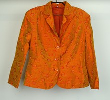 0W228 Narancs hímzett gyöngyös női blézer