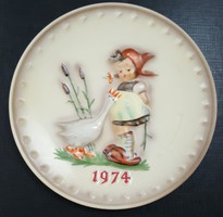 Hummel porcelán falitányér --- 19 cm (1974)