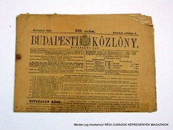 1941 október 4  /  BUDAPESTI KÖZLÖNY  /  Régi ÚJSÁGOK KÉPREGÉNYEK MAGAZINOK Szs.:  9033