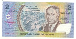 2 Tala 1990 Samoa Szamoa UNC Polymer bankjegy