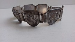 Retro silver plated bangle bracelet