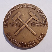 Zsámboki László és Kovács Dezső, Bányamérnöki kar bronz plakett