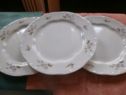Zsolnay lila barackvirágos lapos tányérok
