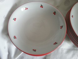 Cseresznye mintás alföldi tányérok