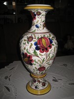 Városlődi gyönyörű  nagy méretű ,kézzel festett    antik váza , 20 x 50 cm  