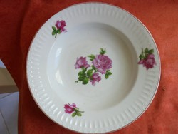 Rózsás porcelán fali tányér