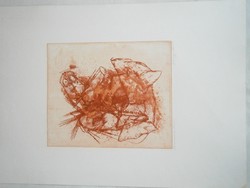 Almásy Aladár "Párnalocsolás történt"szitanyomat