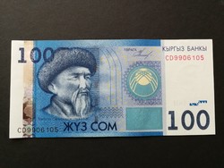 Kirgizisztán 100 Szom bankjegy UNC 2009