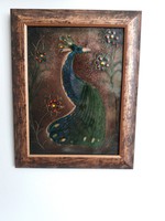 PEACOCK...-Enamel art!