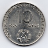 Németország 10 NDK német Márka, 1975A, 20 éves a Varsói Szerződés