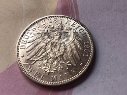 1901 Jubileumi Porosz 2 márka 11 gramm 0,900 Ritka
