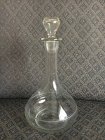 Szakított, fúvott üveg butélia, dugóval (antik üveg) - minimal stílus