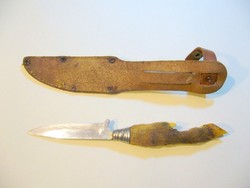 Vadász kés eredeti bőr tokkal - azonnal postázható