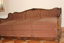 Nagyon szép kidolgozású antik kihúzhatós kanapéágy!